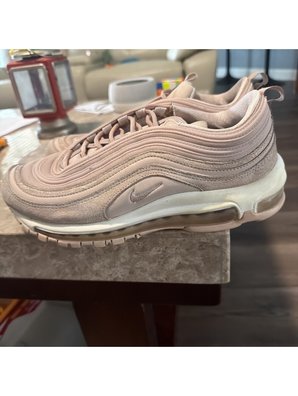 Nike Air Max 97 SE Womens Particle Beige Pink Sneakers Shoes Size 9 AV8198-200